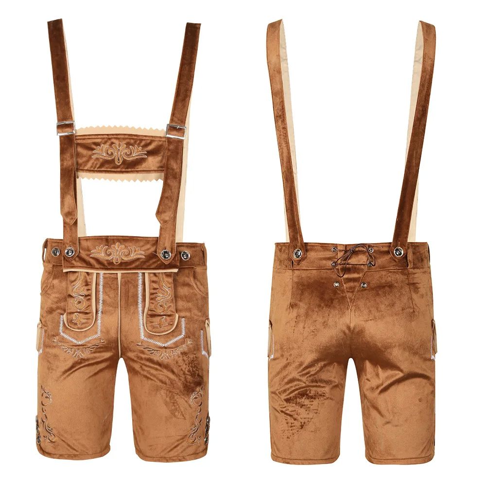 Embroidery Moisturizer - German Oktoberfest Men's Lederhosen Shirt Bavarian