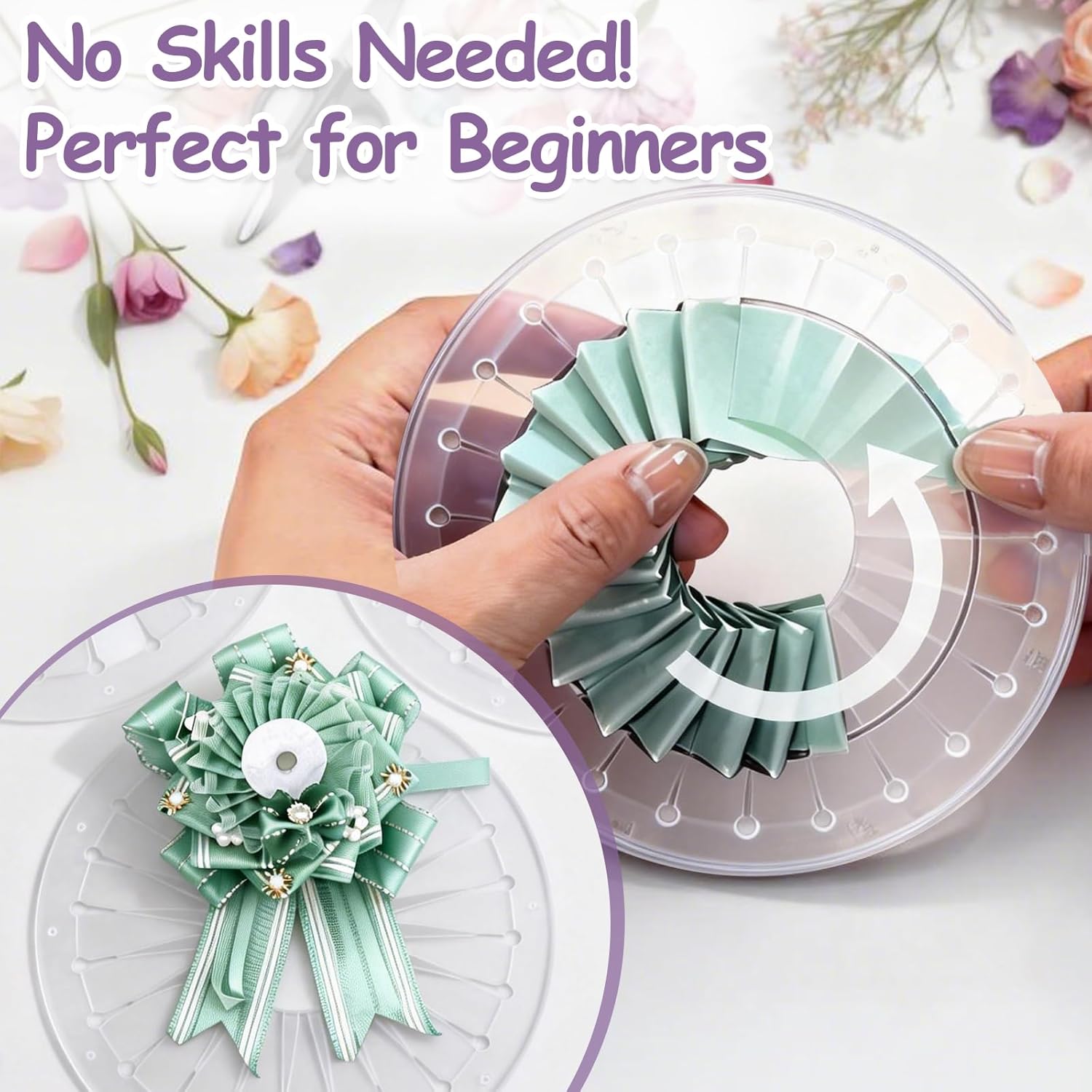 Embroidery Daisy - 9cm 12cm 15cm Rosette Maker DIY