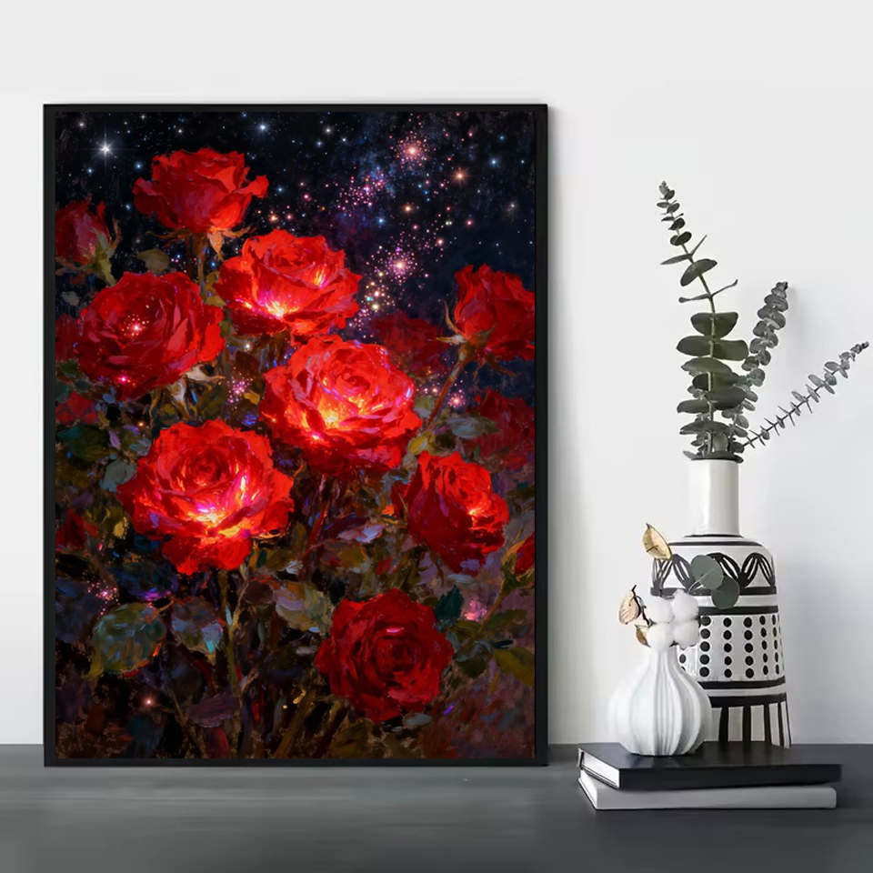 Embroidery Rose - Frameless,2026 Diamond Painting Rose Flower Embroidery
