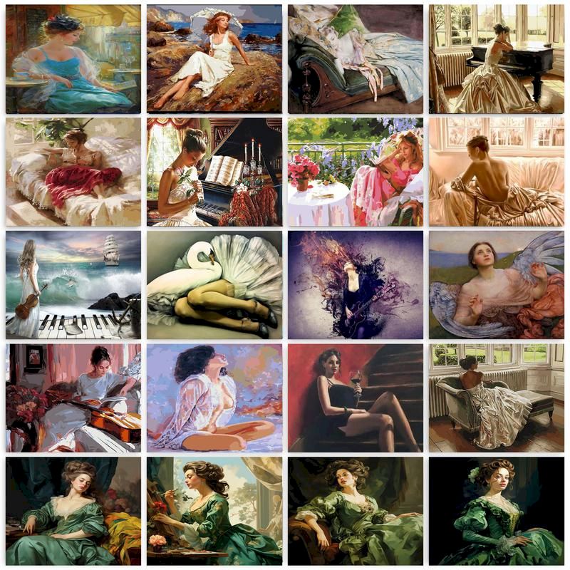 Embroidery Translate - 1pc frameless Painting By Numbers For