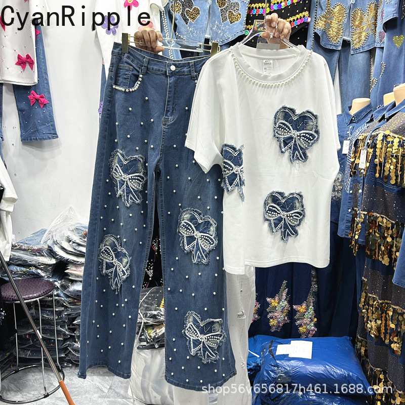 Embroidery Cotton Shirt - New Spring Summer Women Two-piece Set