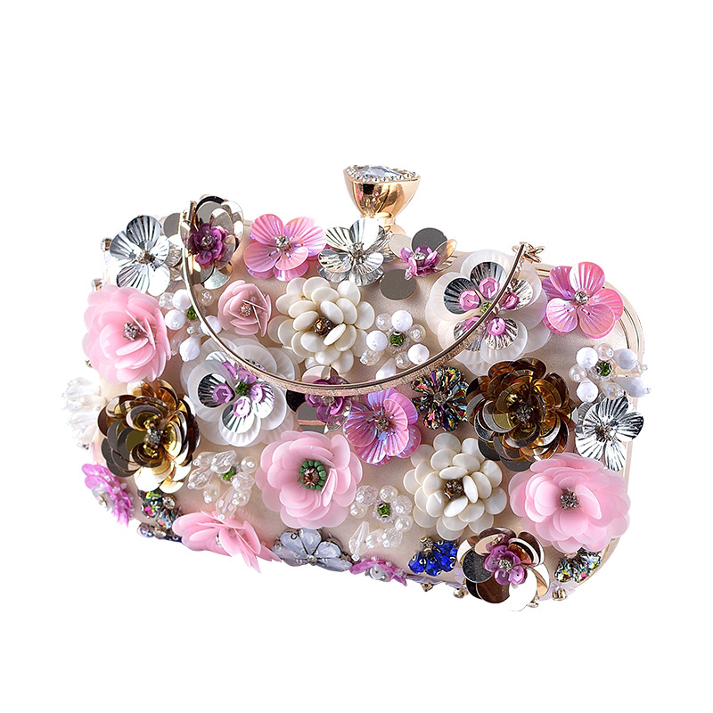 Embroidery Daisy - Fashion Women Bags Flower Diamonds Embroidery