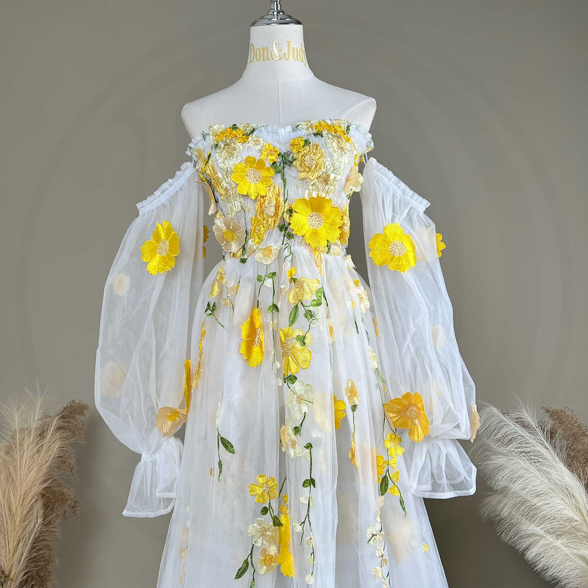 Don&Judy Colorful Organza Off- - đánh giá và giá Embroidery Daisy