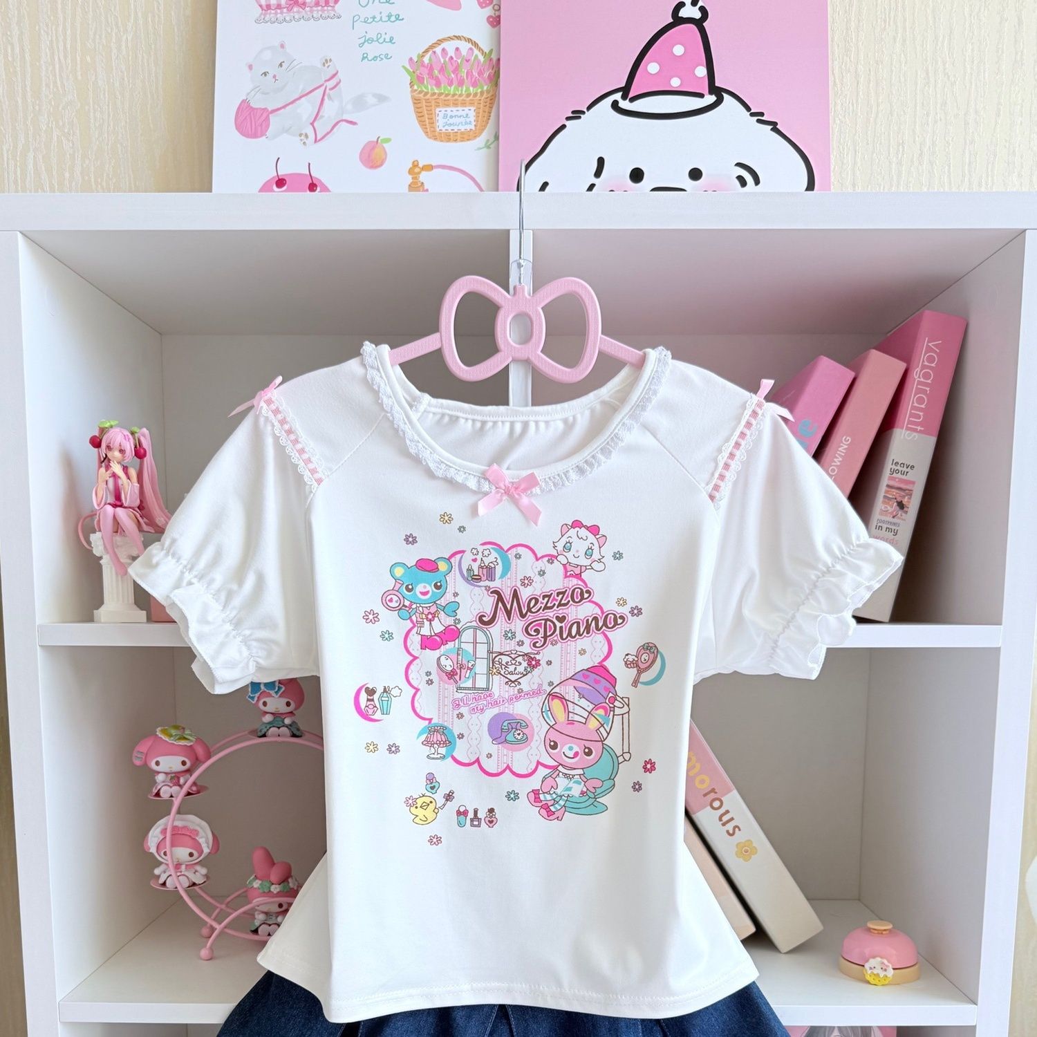 Japanese Sweet Skirt Sets Summ - đánh giá và giá Embroidery Cotton Shirt
