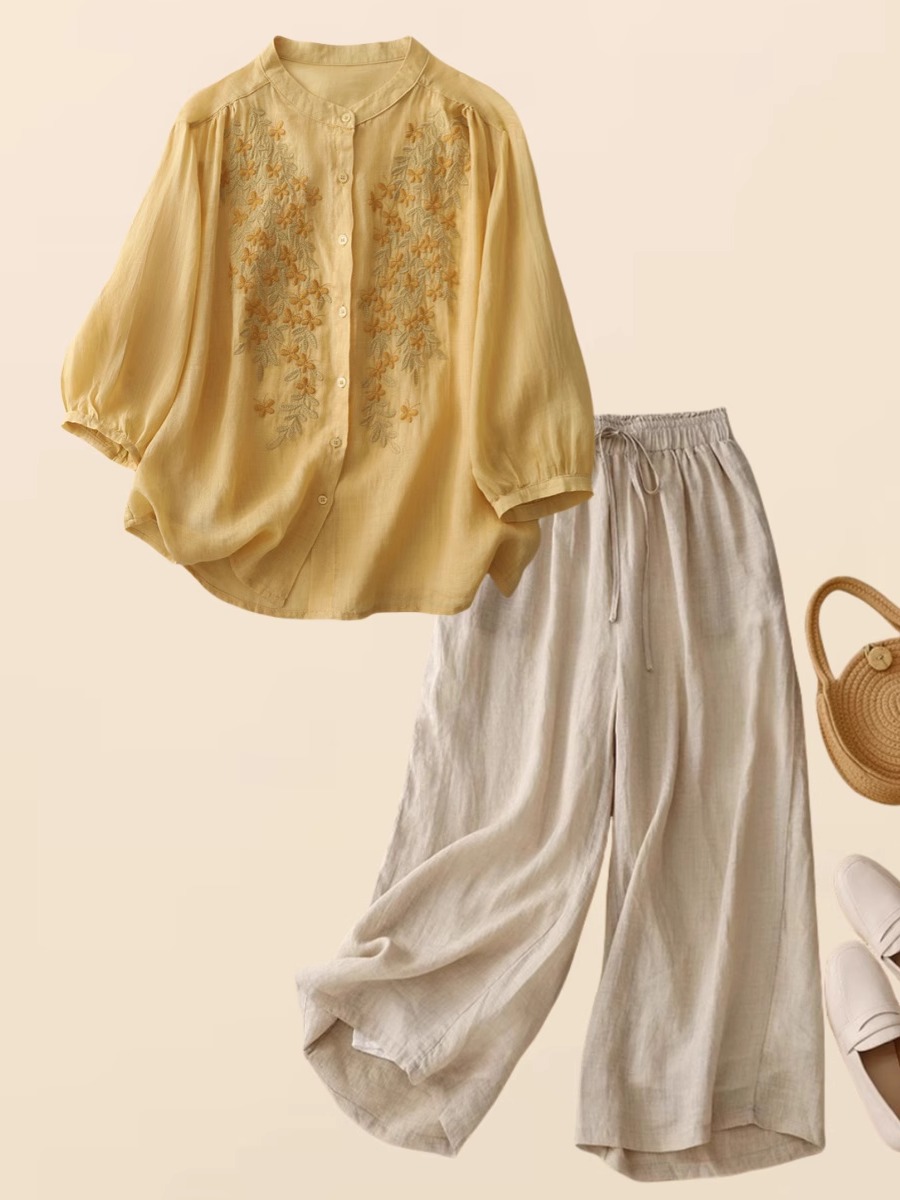 New Chinese Style Cotton Linen - đánh giá và giá Embroidery Cotton Shirt