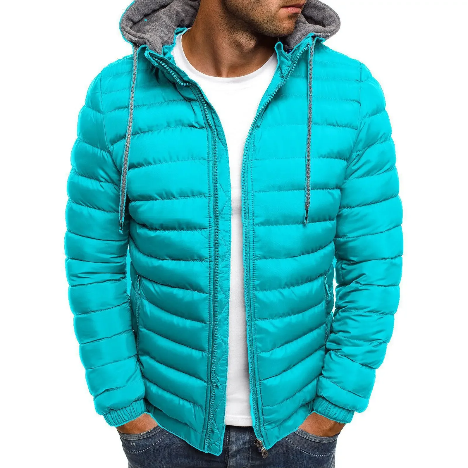 2026  Men Cotton Pad Parka Coa - đánh giá và giá Embroidery Zip Up Hoodie