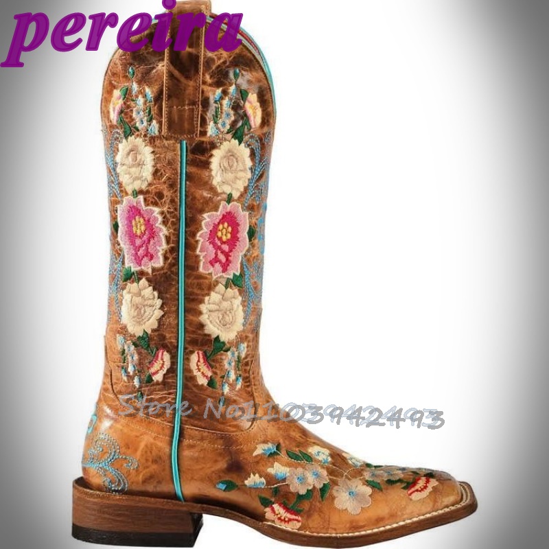 Embroidered Flower Boots Rose  - đánh giá và giá Embroidery Rose