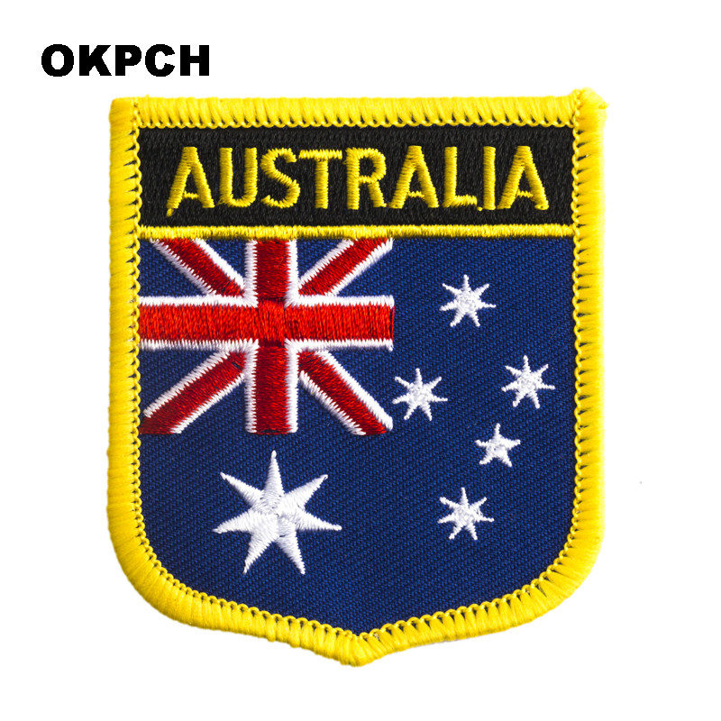 Australia Flag Shield Shape Ir - đánh giá và giá Embroidery In Australia