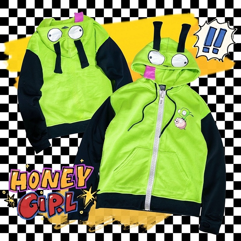 Anime Kẻ Xâm Lược ZIM Trang Ph - đánh giá và giá Embroidery Zip Up Hoodie