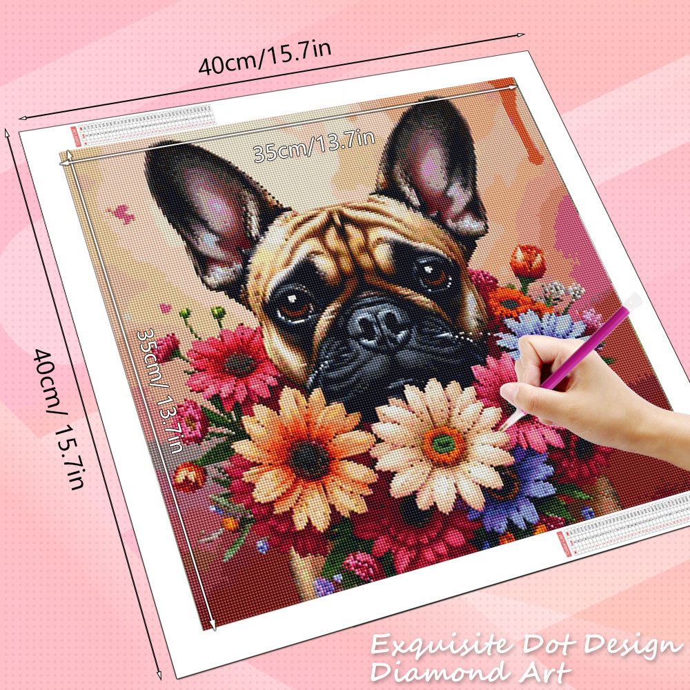 HUACAN Diamond Painting Dog An - đánh giá và giá Embroidery Daisy