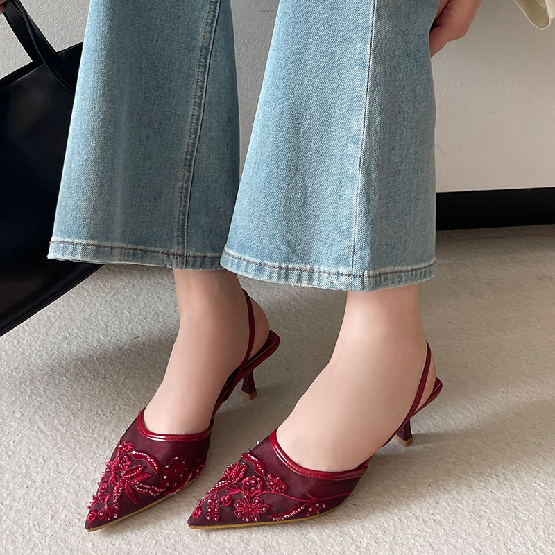 2026 Elegant Slingback Sandals - đánh giá và giá Embroidery Flower
