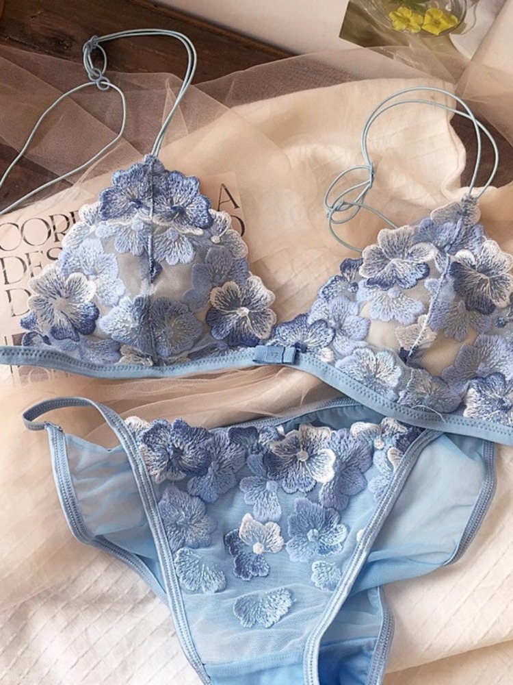 French Niche Lingerie Set Embr - đánh giá và giá Embroidery In Australia