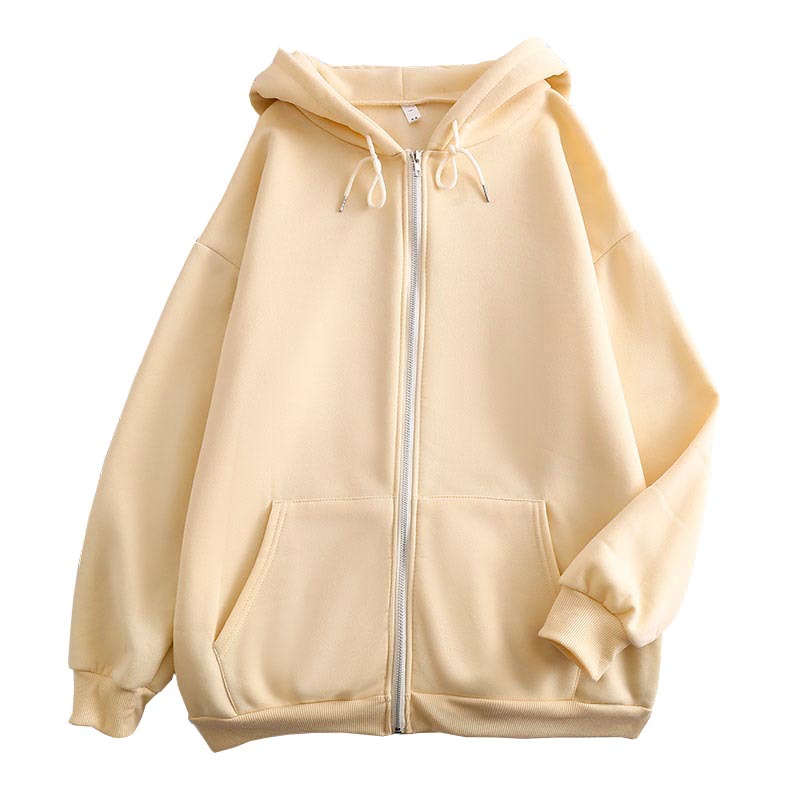 Spring and Autumn Zipper Solid - đánh giá và giá Embroidery Zip Up Hoodie