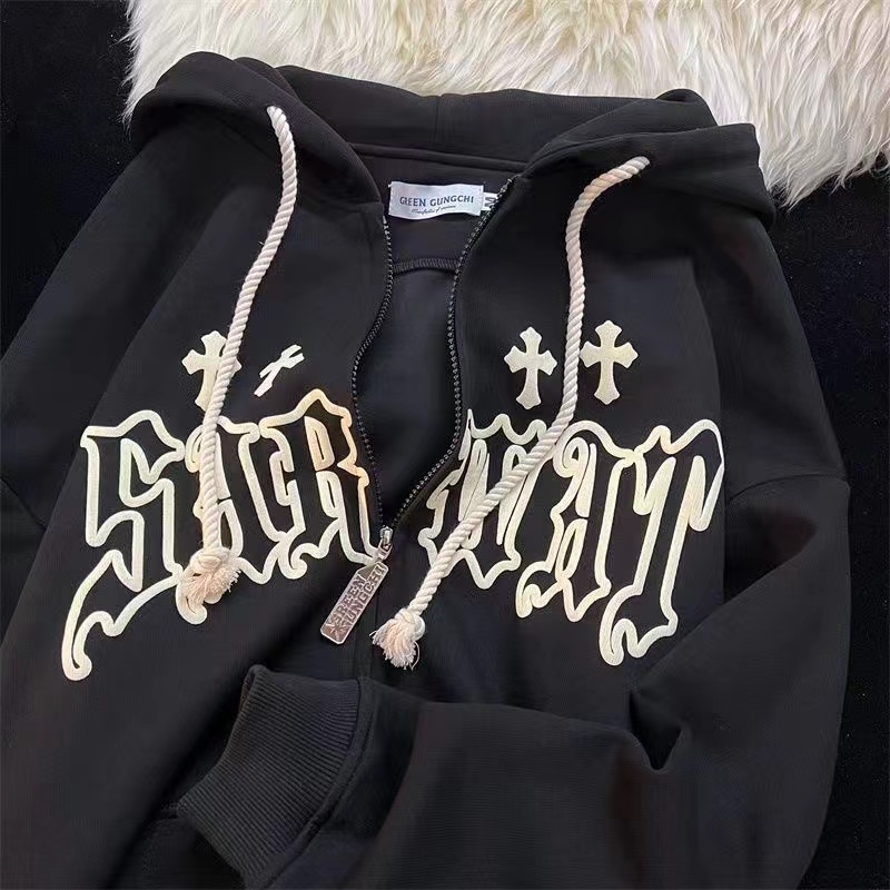 Phụ Nữ Vintage Khóa Kéo Lên Áo - đánh giá và giá Embroidery Zip Up Hoodie