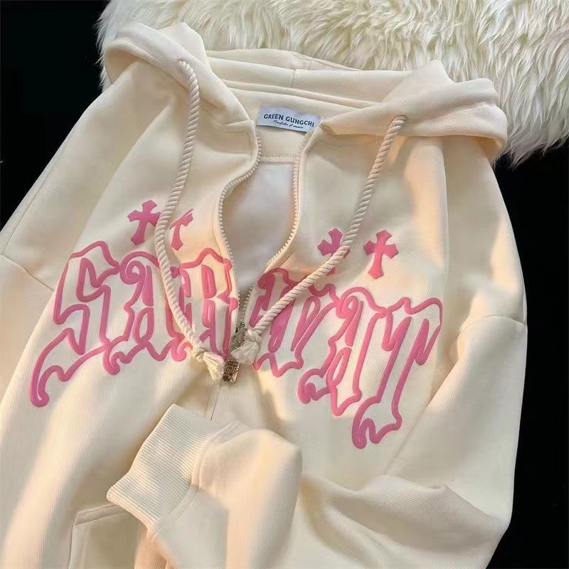 Phụ Nữ Vintage Khóa Kéo Lên Áo - đánh giá và giá Embroidery Zip Up Hoodie