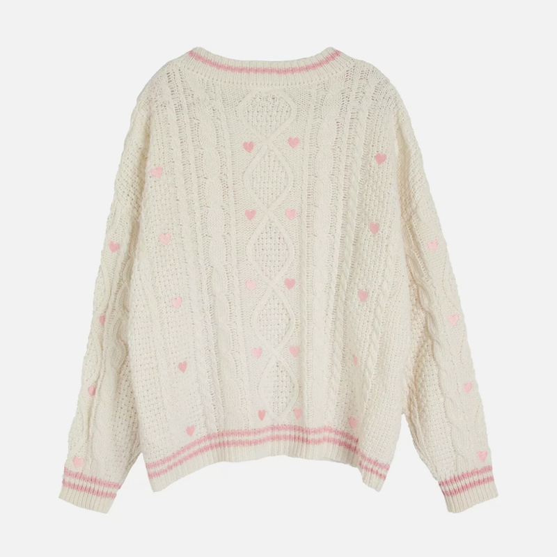 Lover Cardigan with Pink Heart - đánh giá và giá Embroidery Lovers