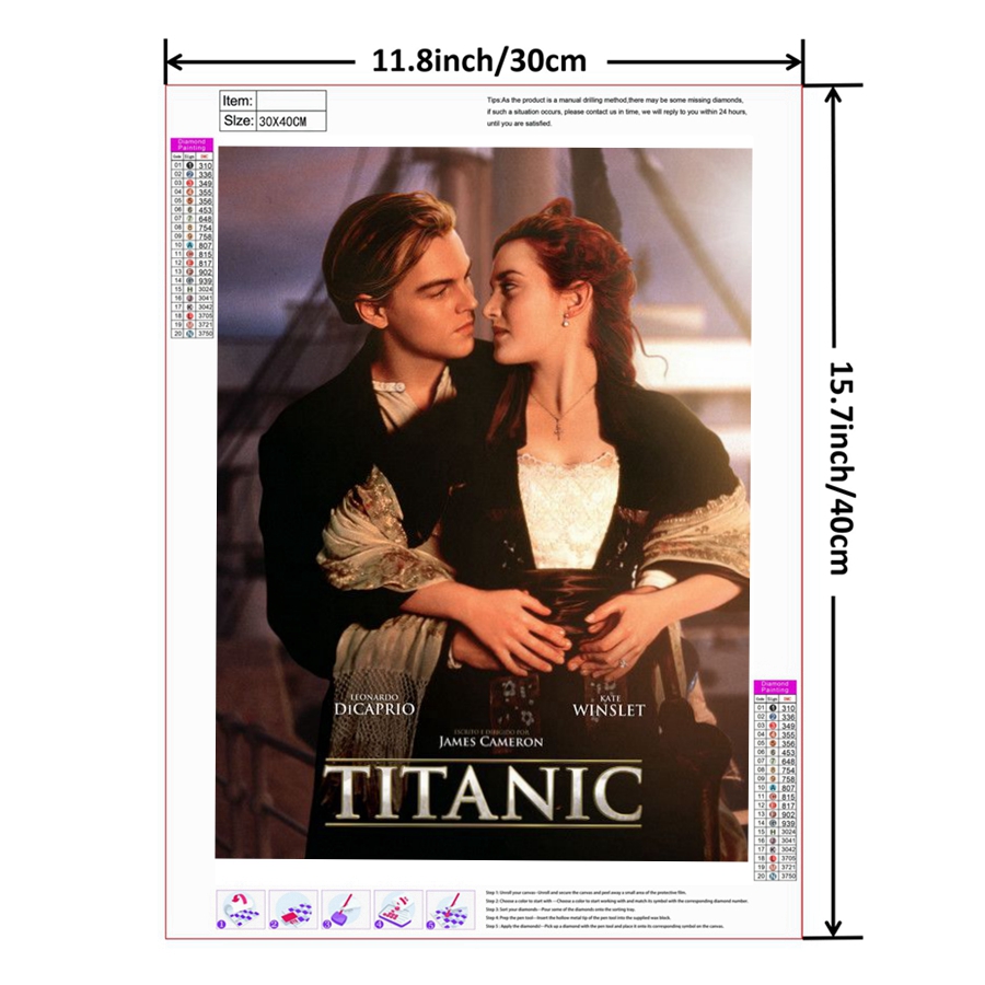 Titanic Romantic Movie 5D DIY  - đánh giá và giá Embroidery Lovers