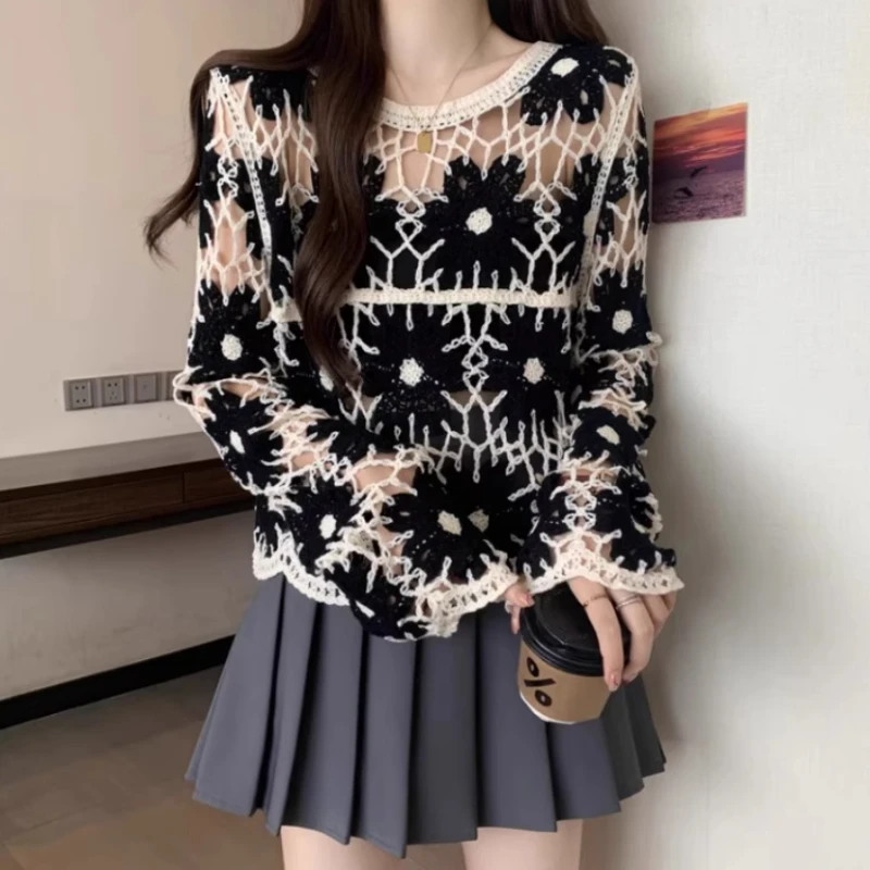 Floral Crochet Top for Women L - đánh giá và giá Embroidery Daisy
