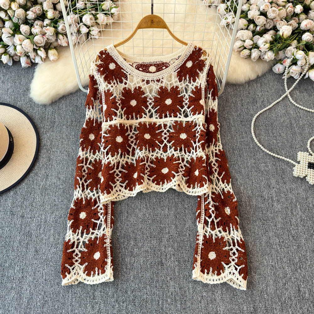 Floral Crochet Top for Women L - đánh giá và giá Embroidery Daisy
