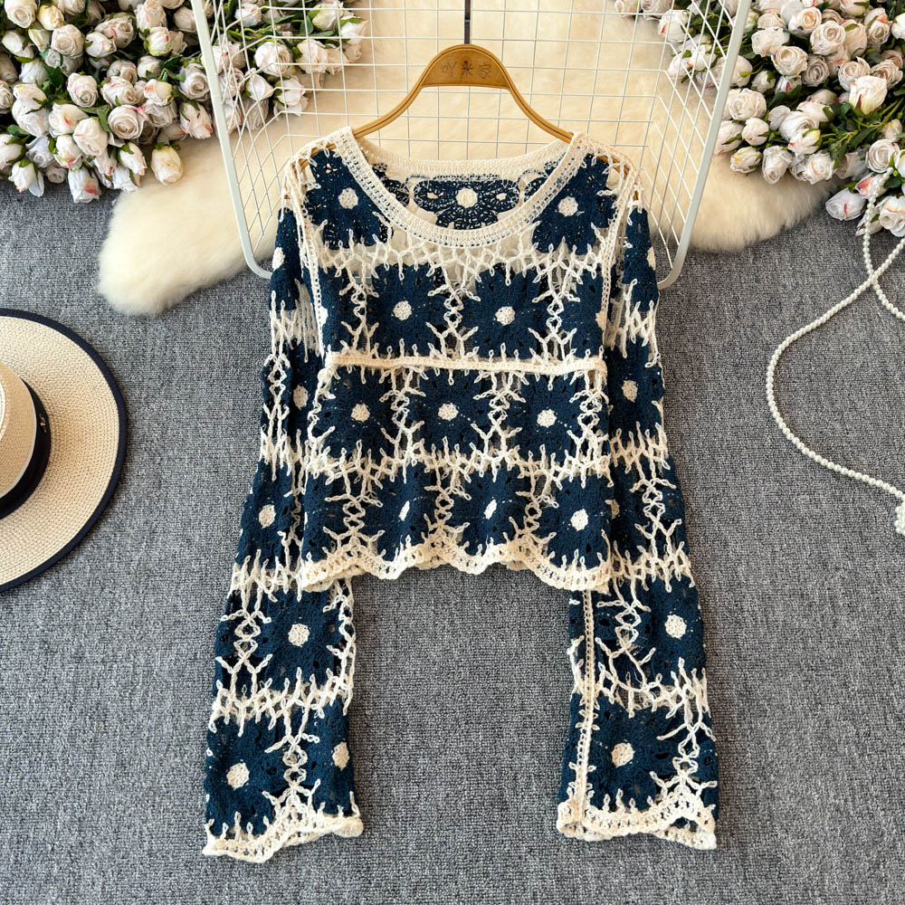 Floral Crochet Top for Women L - đánh giá và giá Embroidery Daisy