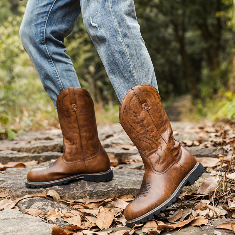 Men's Boots Classic Handmade E - đánh giá và giá Embroidery Print