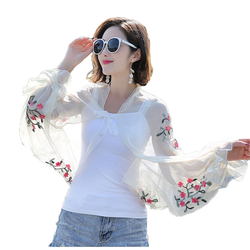 2025 Summer New Women Long Cas - đánh giá và giá Embroidery Cotton Shirt