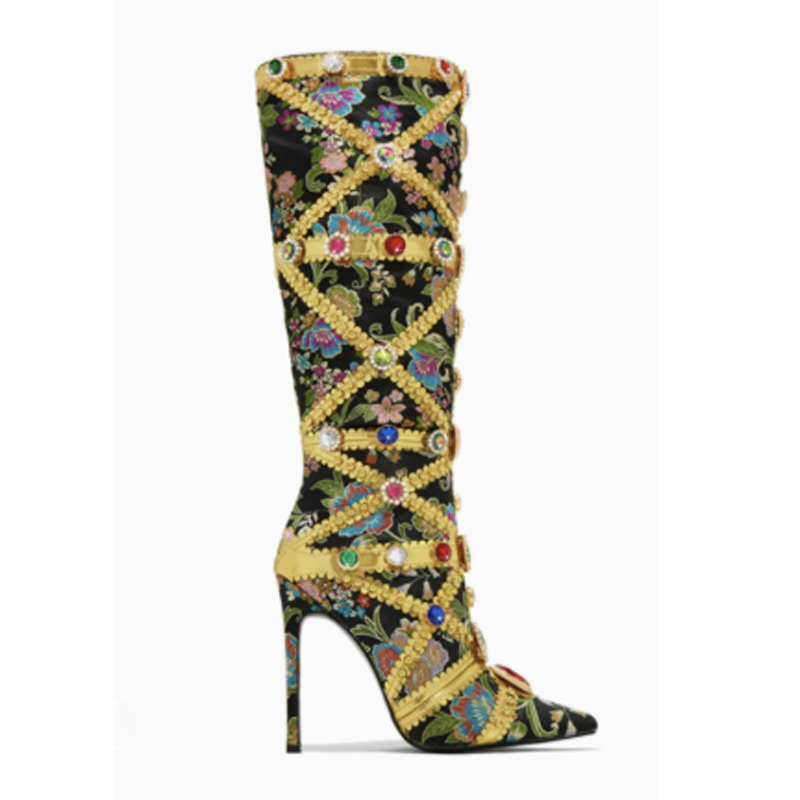 Multicolor Gemstone Gold Trim  - đánh giá và giá Embroidery Yes
