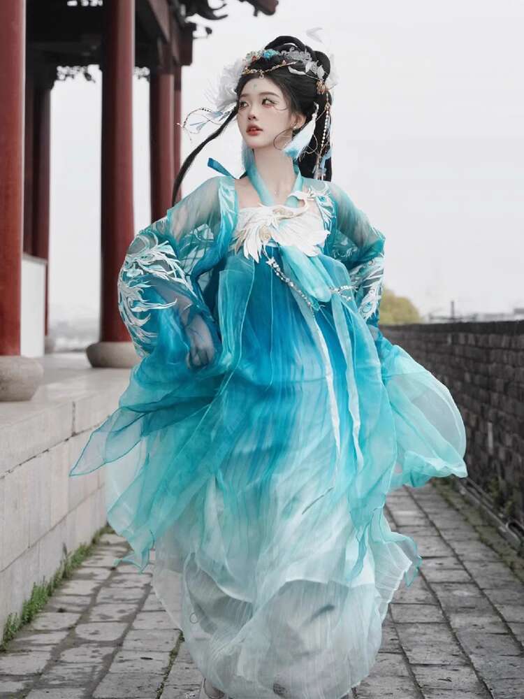 New Peacock Hanfu Womens fashi - đánh giá và giá Embroidery Cotton Shirt