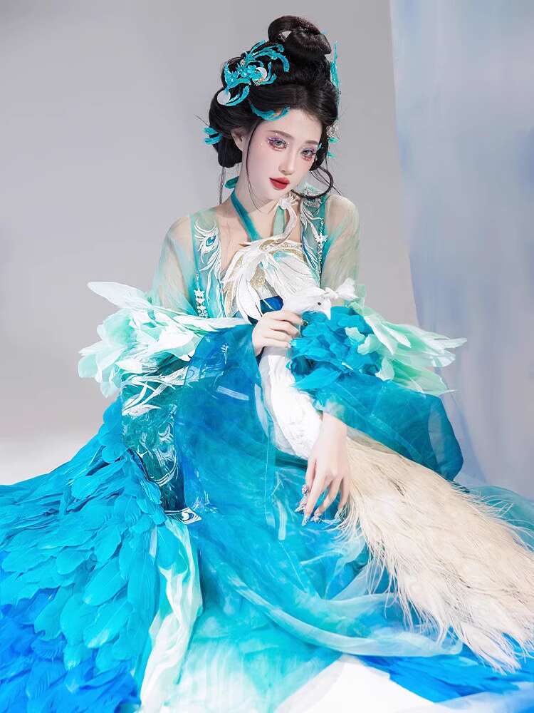 New Peacock Hanfu Womens fashi - đánh giá và giá Embroidery Cotton Shirt